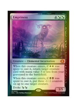 Magic the Gathering MTG ECL Emptiness 222 Foil Near Mint - Image 1