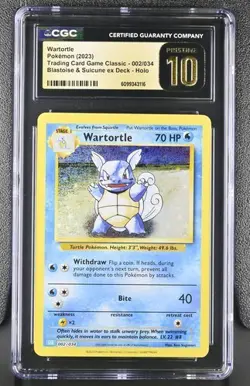 Wartortle *CGC PRISTINE 10* Holo *Classic Collection* #2 *2023* Pokemon - Image 1