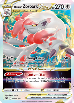 Hisuian Zoroark VSTAR SWSH298 Holographic Black Star Promo Pokemon TCG Near Mint - Image 1