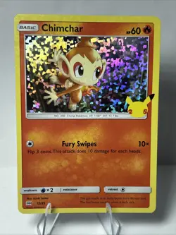 Chimchar 12/25 - Pokemon TCG - McDonalds 25th Anniversary 2021 - Promo Holo NM - Image 1