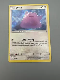 DITTO Holo Rare Colorless Holo Detective Pikachu #17/18 Nice! Pokemon TCG - Image 2