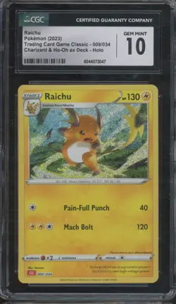 2023 Pokemon TCG Classic #009 Raichu Gem Mint CGC 10 - Image 1
