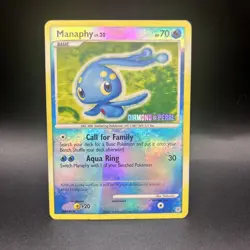 Manaphy 9/130 - Stamped Reverse Holo Rare - 2007 Diamond & Pearl Pokemon TCG - Image 1