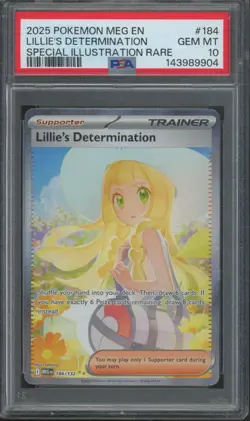 2025 Pokemon MEG EN #184 Lillie's Determination Gem Mint PSA 10 - Image 1