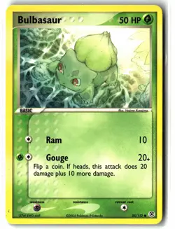 Bulbasaur ⭐ 55/112 Common FireRed & LeafGreen 2004 Pokemon NM - Image 1