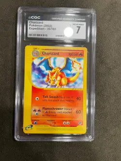 Charizard 39/165 Expedition eReader Pokemon 2002 Non-Holo Graded CGC 7 NM - Image 1