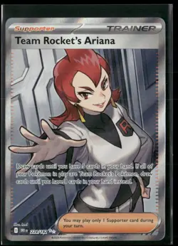 Team Rocket's Ariana 224/182 Ultra Rare Destined Rivals Pokemon Near Mint - Image 1