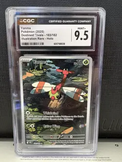 Yanma 183/182 Sv10: Destined Rivals Holo CGC 9.5 MINT+ Pokemon TCG - Image 1