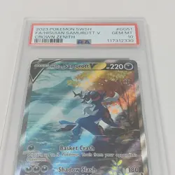 2023 Pokemon Crown Zenith Hisuian Samurott v Galarian Gallery #GG51/GG70 PSA 10 - Image 4
