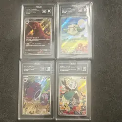 Pokemon TCG Japanese 4 TAG Graded ar Lot Scolipede Whirlipede cottonee meloetta - Image 1