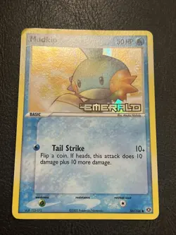 Pokemon TCG Mudkip 56/106 Ex Emerald Reverse Holo Stamped HP - Image 1