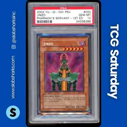2002 YU-GI-OH! PHARAOH'S SERVANT 1ST EDITION #PSV-000 JINZO PSA 10 - Image 1