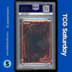 2002 YU-GI-OH! LEGEND OF BLUE EYES 1ST ED #LOB-006 GAIA THE FIERCE KNIGHT PSA 10 - Image 2