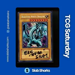 2003 YU-GI-OH! COLLECTORS TIN #BPT-009 BLUE-EYES WHITE DRAGON "KAIBA" AUTO - Image 1