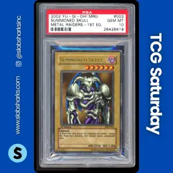 2002 YU-GI-OH! METAL RAIDERS 1ST EDITION #MRD-003 SUMMONED SKULL PSA 10 - Image 1