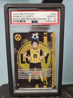 PSA 10 Monkey.D.Luffy (BVB x One Piece Campaign) ST13-003 Matchday Promo - Image 1