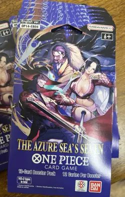One Piece TCG The Azure Sea’s Seven OP-14 Booster Pack Lot Of 8 Sealed English - Image 2