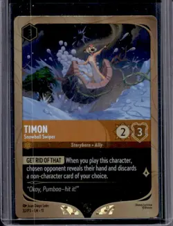 2025 Disney Lorcana Timon Snowball Swiper Winterspell Promo #32/P3 - Image 1