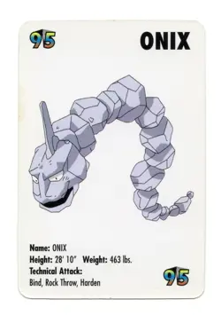 Onix #95 KFC Pokemon mini card promo 1998 - Image 1