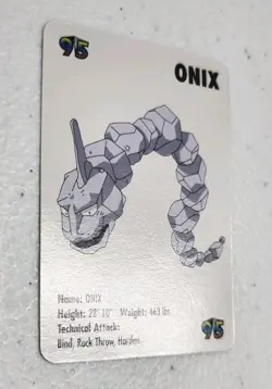 KFC promo 1998 Nintendo Pokemon Onyx Mini Card #95 vintage applause - Image 2