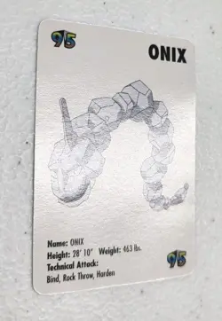 KFC promo 1998 Nintendo Pokemon Onyx Mini Card #95 vintage applause - Image 3