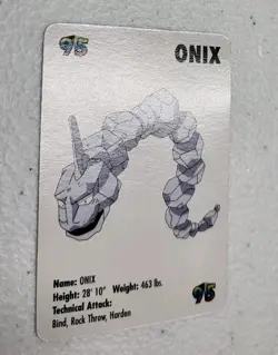 KFC promo 1998 Nintendo Pokemon Onyx Mini Card #95 vintage applause - Image 4