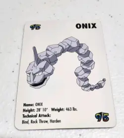 KFC promo 1998 Nintendo Pokemon Onyx Mini Card #95 vintage applause - Image 5