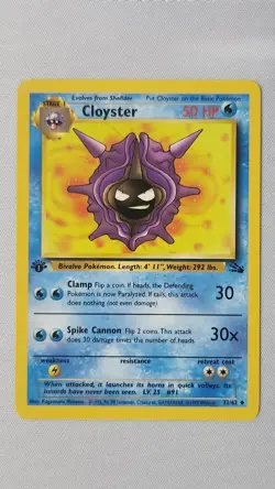 Cloyster 32/62 Pokemon Card TCG Fossil First Edition Non Holo LP - Image 1