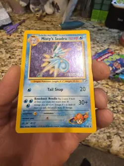 Prerelease Misty's Seadra 9/132 Gym Heroes Holo Rare Vintage Pokemon Card - Image 2