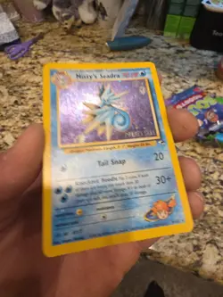 Prerelease Misty's Seadra 9/132 Gym Heroes Holo Rare Vintage Pokemon Card - Image 3