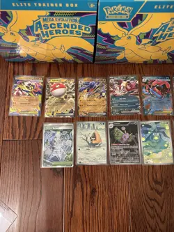 Ascended Heroes 6 Opened ETBs 500+ Bulk Cards, Holo Reverse Holo IR/UR Pokemon - Image 2