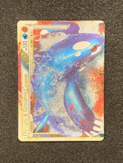 Pokemon Undaunted Kyogre & Groudon Ultra Rare Legend Card 87/90 Top Half - LP+ - Image 1