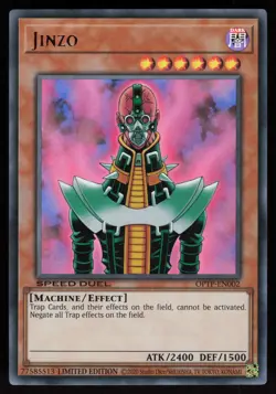 Jinzo OPTP-EN002 Ultra Rare Prize Card Yu-Gi-Oh - Image 1
