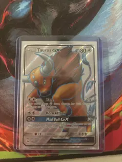 Pokemon Tauros GX Full Art Ultra Rare Holo SM Base Set Card 144/149 - Image 1
