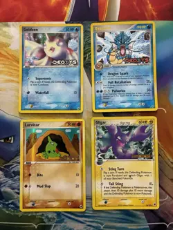 Vintage Pokemon Card Lot Reverse Holo Fire Deoxys Gyarados - Image 1