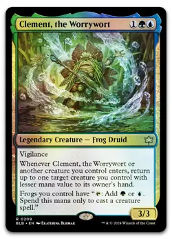 Clement, the Worrywort #209 (Foil) (NM) Bloomburrow BLB Magic MTG - Image 1