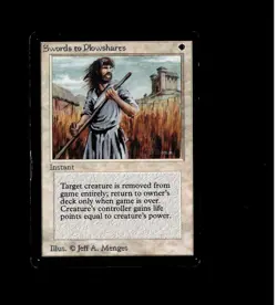 Magic the Gathering SWORDS TO PLOWSHARES Beta MTG - Image 1