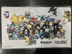 Final Fantasy Chibi Character Playmat MTG TCG Official Japan New Sealed - Image 1