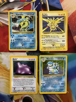 Vintage Pokemon Card Lot WOTC Holo Fire Blastoise Ditto Gyarados - Image 1