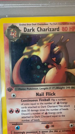 💫 SWIRL 💫 2000 POKEMON ROCKET 1ST ED #4 DARK CHARIZARD-HOLO PSA 6 - Image 2
