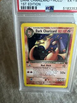 💫 SWIRL 💫 2000 POKEMON ROCKET 1ST ED #4 DARK CHARIZARD-HOLO PSA 6 - Image 4