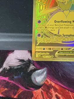 2025 Pokemon Mega Evolutions Mega Gardevoir ex Gold Hyper Rare 187/132 NM - Image 5
