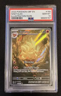 2023 POKEMON OBF EN | NINETALES | PSA 10 GEM MINT | ILLUSTRATION RARE #199/197 - Image 1