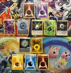 Vintage Pokemon Card Lot Holo Reverse Holo Etc Energy Lot Espeon Lugia Energy - Image 1