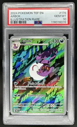 2024 Pokemon Temporal Forces Arbok #176/162 PSA 10 GEM MINT - Image 1