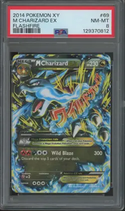 2014 Pokemon XY Flashfire #69 M Charizard EX PSA 8 - Image 1