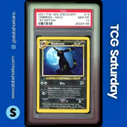 2001 POKEMON NEO DISCOVERY 1ST EDITION #13/75 UMBREON HOLO RARE PSA 10 - Image 1