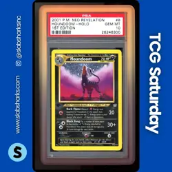 2001 POKEMON NEO REVELATION 1ST EDITION #8/64 HOUNDOOM HOLO RARE PSA 10 - Image 1