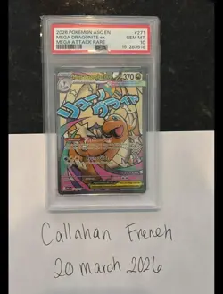 2026 POKEMON ASCENDED HEROES MEGA ATTACK RARE #271 MEGA DRAGONITE EX PSA 10 - Image 1