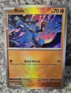 Pokemon Riolu Master Ball Pattern Sv: Prismatic Evolutions 050/131 Holo NM - Image 1